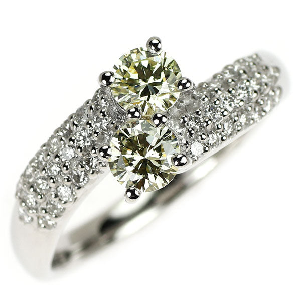 Pt900 ダイヤモンド リング 0.68ct D0.33ct — セルビー