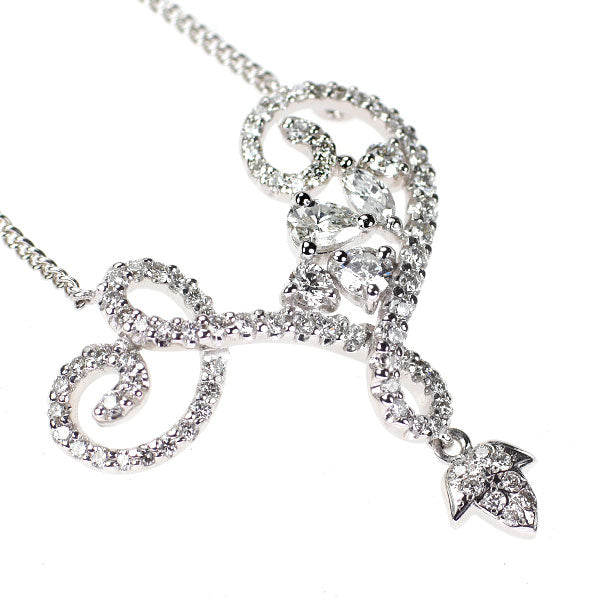 K18WG ダイヤモンド ペンダントネックレス 0.87ct