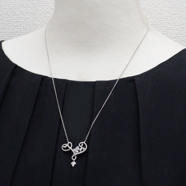 K18WG ダイヤモンド ペンダントネックレス 0.87ct