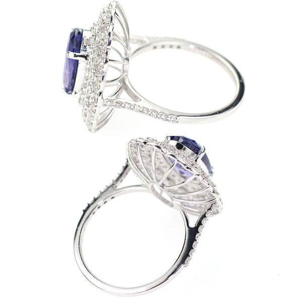 K18WG 非加熱カラーチェンジバイオレットサファイア ダイヤモンド