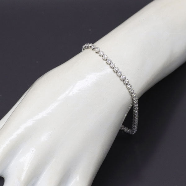 K18WG ダイヤモンド ブレスレット 2.345ct テニス