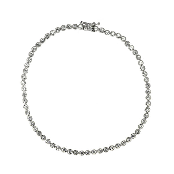 K18WG ダイヤモンド ブレスレット 2.345ct テニス