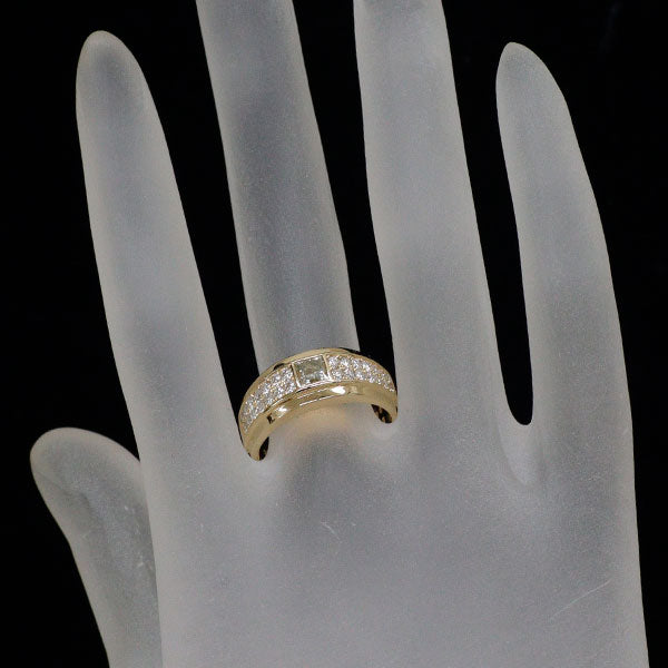 K18YG プリンセスカット ダイヤモンド リング 0.505ct D0.50ct