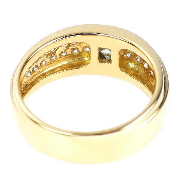 K18YG プリンセスカット ダイヤモンド リング 0.505ct D0.50ct