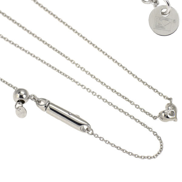 ラザールキャプラン Pt900/Pt850/K14WG ハートシェイプ ダイヤモンド ペンダントネックレス 0.20ct 留め具社外