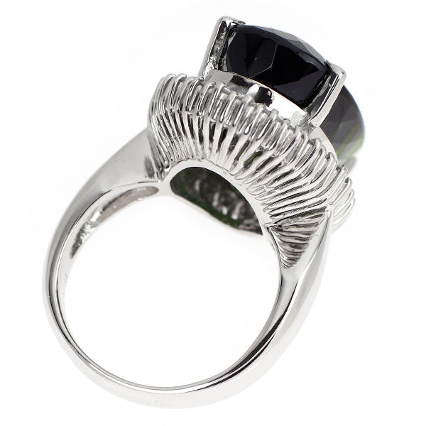 Pt900 グリーントルマリン ダイヤモンド リング 27.31ct 1.00ct