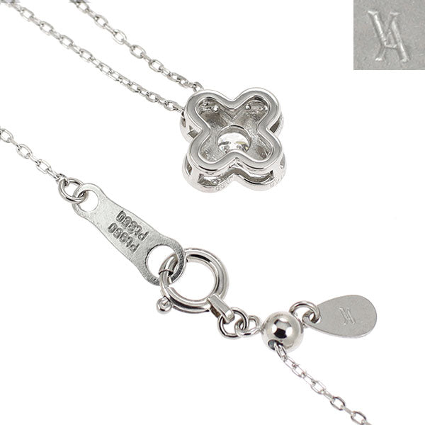 ヴァンドーム青山 Pt950/ Pt850 ダイヤモンド ペンダントネックレス 0.148ct D0.09ct  フラワー