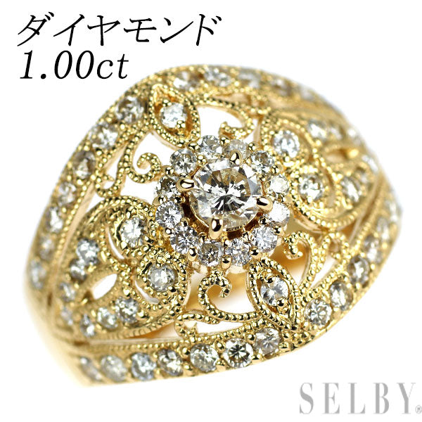 K18YG ダイヤモンド リング 1.00ct