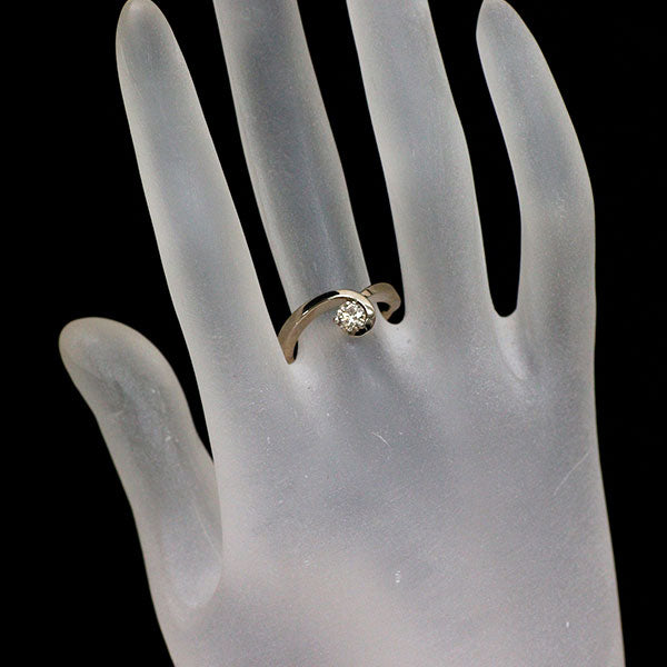 カシケイ K18BG ブラウン ダイヤモンド リング 0.30ct フロート