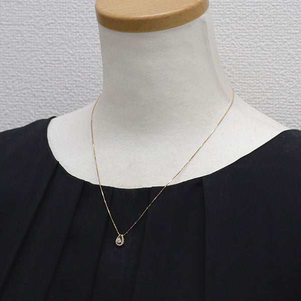 K18YG ダイヤモンド ペンダントネックレス 0.178ct D0.04ct