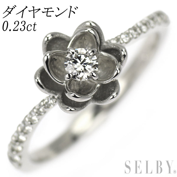 Pt950 ダイヤモンド リング 0.23ct フラワー — セルビー