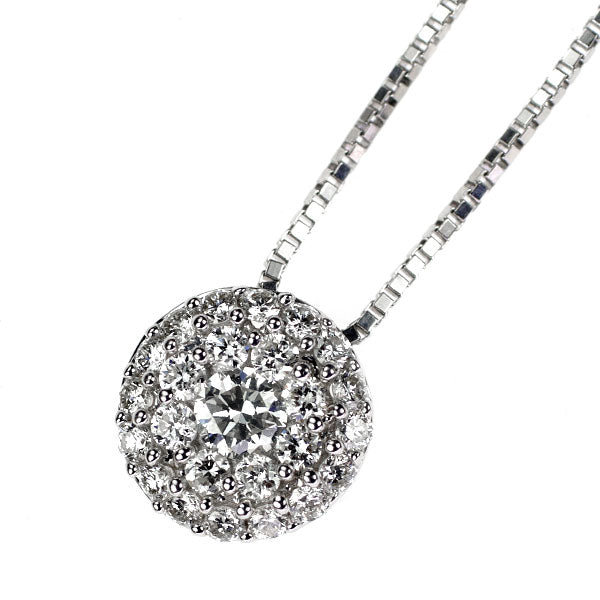 K18WG ダイヤモンド ペンダントネックレス 0.50ct