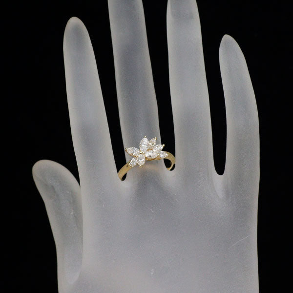 K18YG ダイヤモンド リング 1.30ct  フラワー