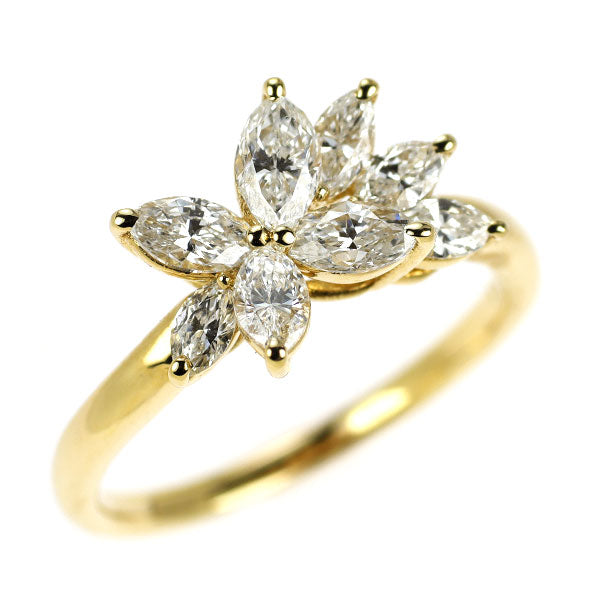 K18YG ダイヤモンド リング 1.30ct  フラワー