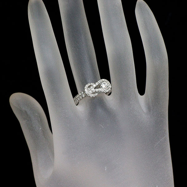 フォーエバーマーク/三越 Pt900 ダイヤモンド リング 0.30ct F SI1 EX D0.71ct エンコルディア パヴェ