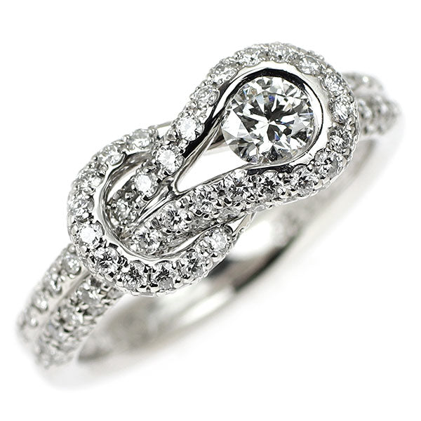 フォーエバーマーク/三越 Pt900 ダイヤモンド リング 0.30ct F SI1 EX D0.71ct エンコルディア パヴェ