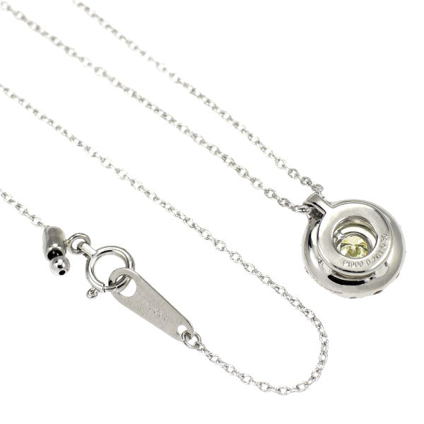 Pt900/ Pt850 天然イエロー ダイヤモンド ペンダントネックレス 0.261ct LY VVS2 VG D0.30ct
