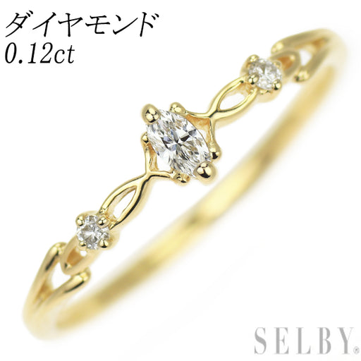 K18 ゴールド ダイヤモンド リング 0.12カラット K18YG ダイヤモンド リング 0.12ct — セルビーオンラインストア