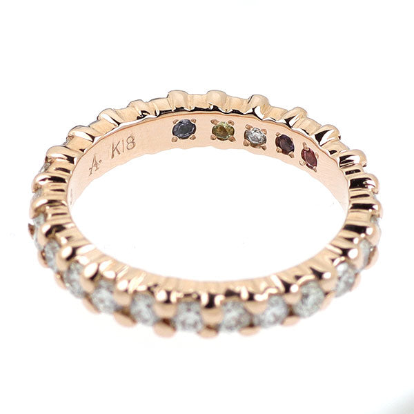 K18PG ダイヤモンド リング 0.93ct  フルエタニティ