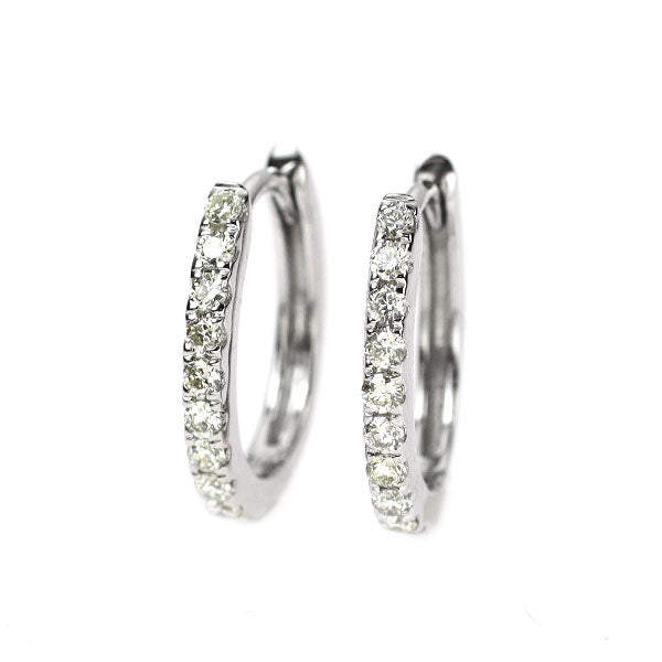 Pt950 中折ダイヤモンドフープピアス0.22ct[片耳]Gstv Pt950 中折ダイヤモンドフープピアス0.22ct[片耳]GSTV アクセサリー