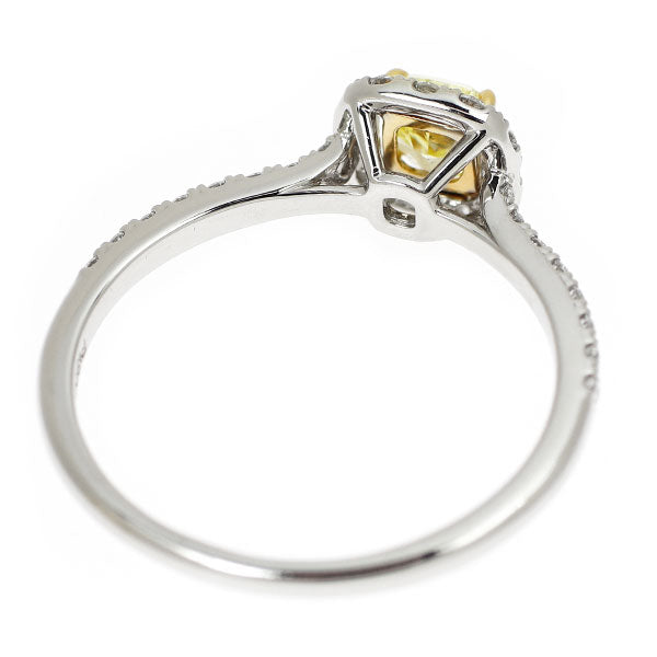 Pt900/K18YG ダイヤモンド リング 0.52ct FIY SI1 D0.30ct