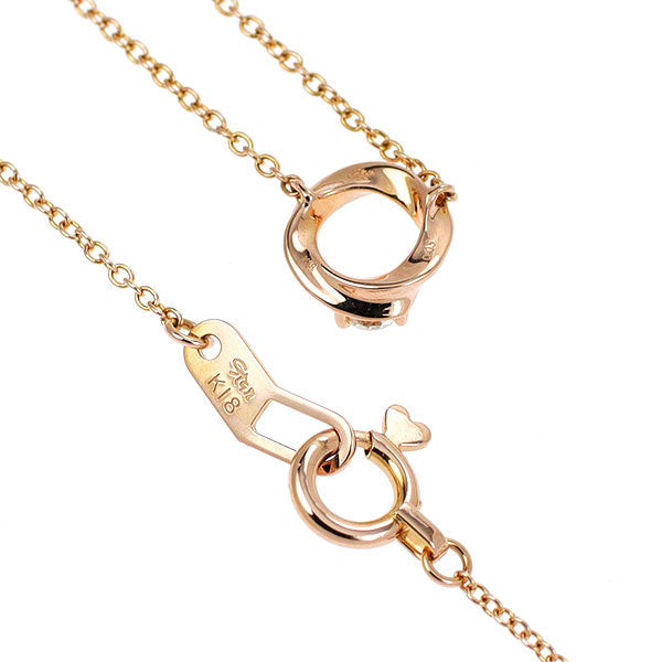 スタージュエリー K18PG ダイヤモンド ペンダントネックレス 0.03ct