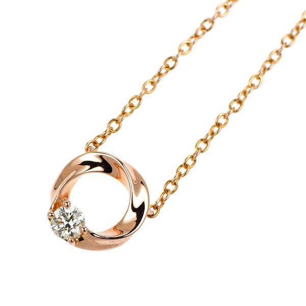 スタージュエリー K18PG ダイヤモンド ペンダントネックレス 0.03ct