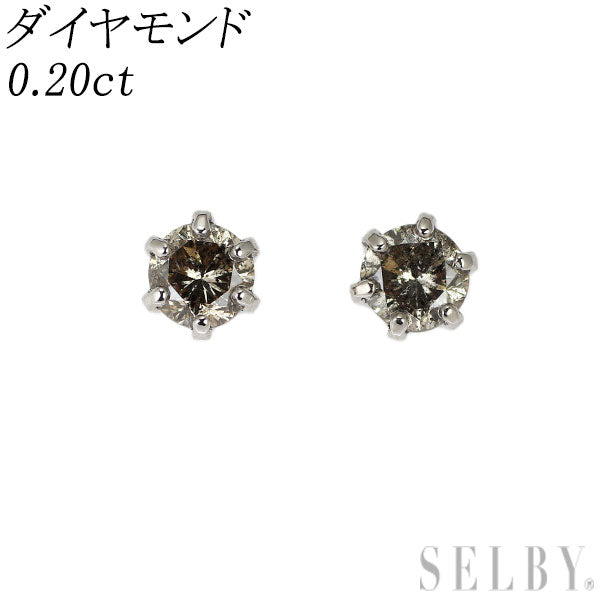K18WG ダイヤモンド ピアス 0.2ct — セルビーオンラインストア 