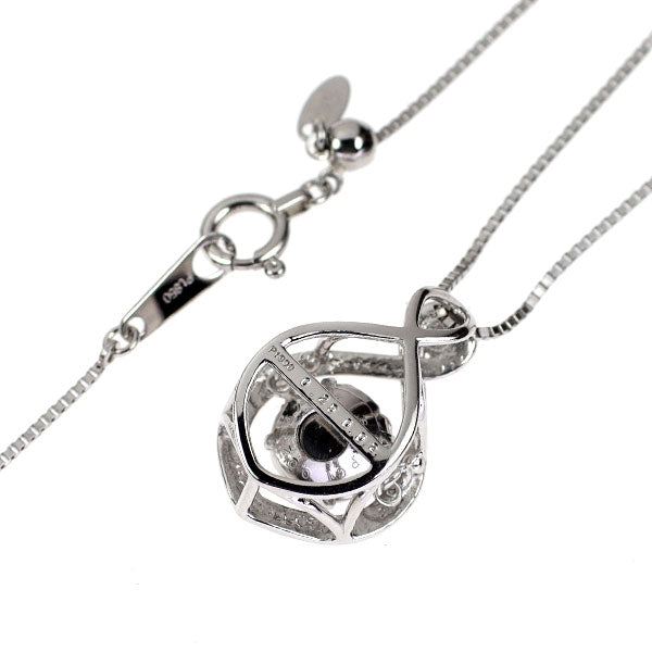 Pt900/ Pt850 天然ピンク ダイヤモンド ペンダントネックレス 0.25ct D0.02ct  フラワー