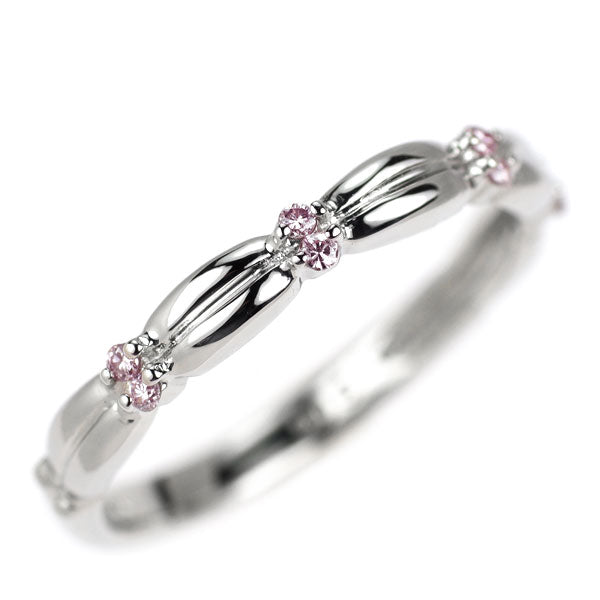 希少 Pt900 天然ピンク ダイヤモンド リング 0.05ct — セルビー