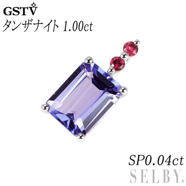 GSTV Pt950 タンザナイト スピネル ペンダントトップ 1.00ct SP0.04ct