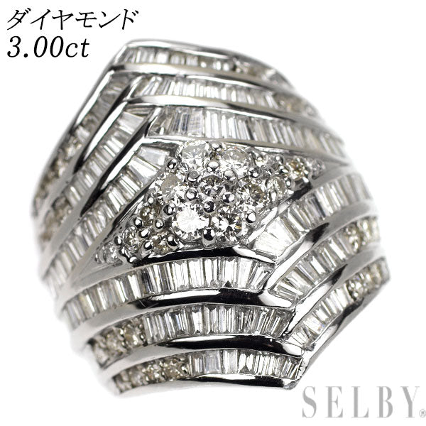 Pt900 ダイヤモンド リング 3.00ct