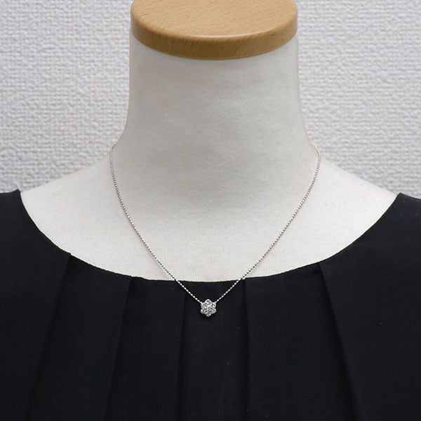 Pt850 ダイヤモンド ペンダントネックレス 0.60ct  フラワー