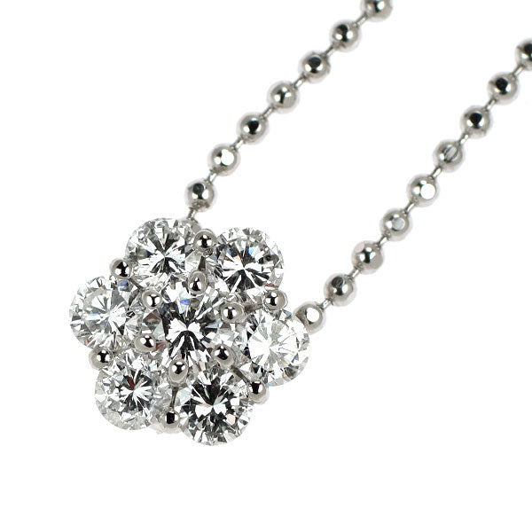Pt850 ダイヤモンド ペンダントネックレス 0.60ct  フラワー