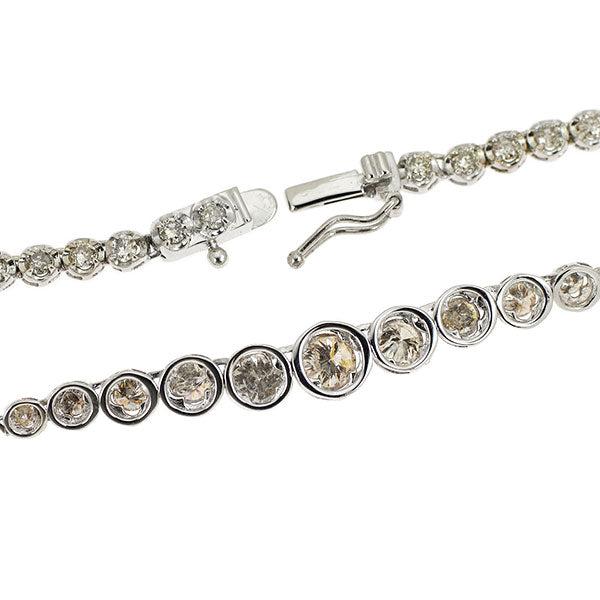 K18WG ダイヤモンド ネックレス 5.00ct テニス