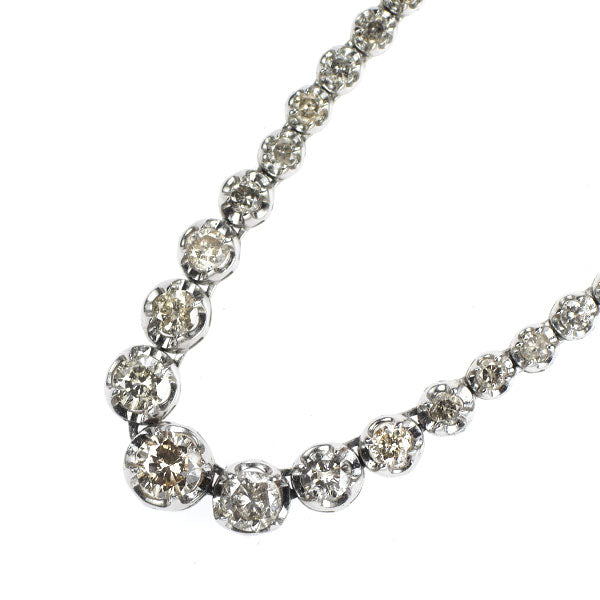 K18WG ダイヤモンド ネックレス 5.00ct テニス