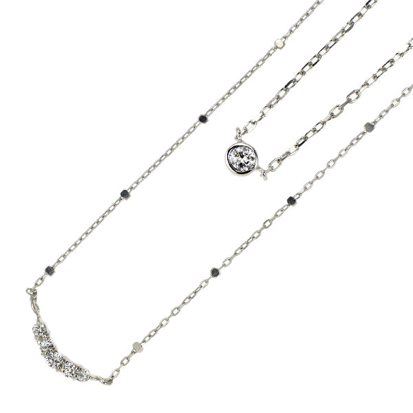 K10WG ダイヤモンド ペンダントネックレス 0.13ct