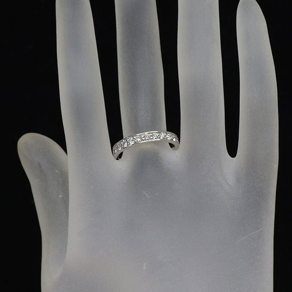 K18WG ダイヤモンド リング 0.55ct ハーフエタニティ