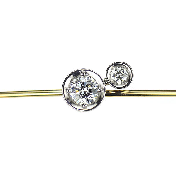 小寺智子 K18YG/ Pt900 ダイヤモンド バングル 0.15ct