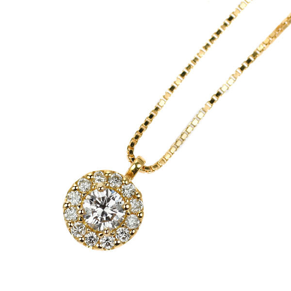 K18YG ダイヤモンド ペンダントネックレス 0.147ct D0.09ct — セルビー  