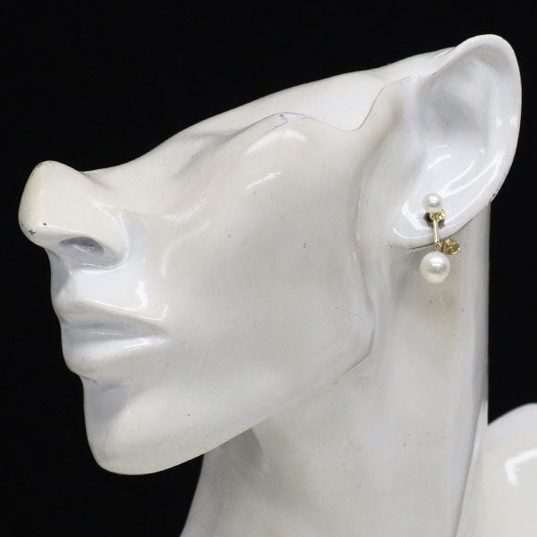ミキモト K14YG アコヤ真珠 イヤリング 径約 5.0-7.5mm — セルビー