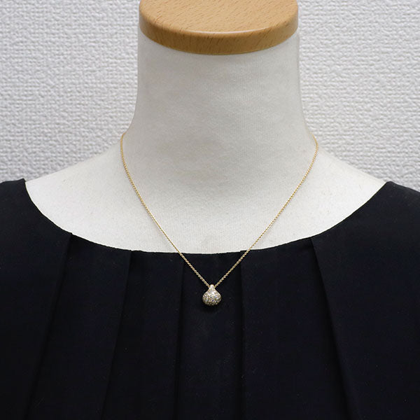 ミキモト K18YG ダイヤモンド ペンダントネックレス 0.49ct  パヴェ