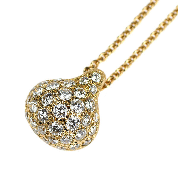 ミキモト K18YG ダイヤモンド ペンダントネックレス 0.49ct  パヴェ