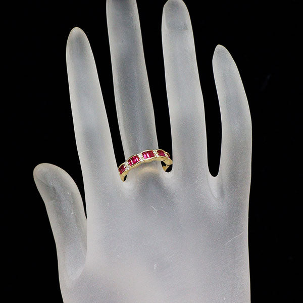 K18YG ルビー ダイヤモンド リング 1.06ct D0.14ct