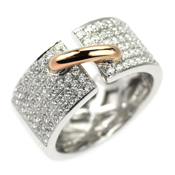 K18WG/PG ダイヤモンド リング 0.824ct