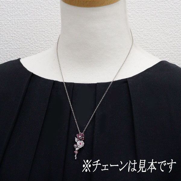 ブラックコーティング/ K18WG ルビー ダイヤモンド ペンダントトップ  