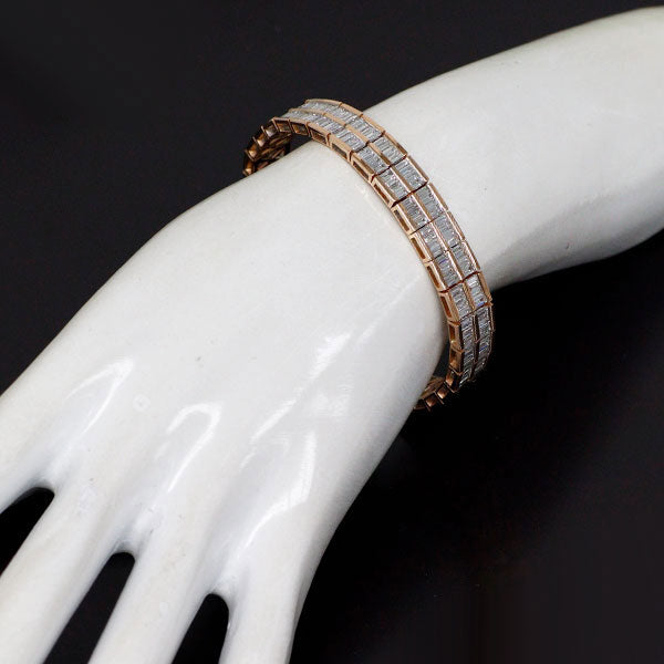 K18WG/PG ダイヤモンド ブレスレット 11.30ct
