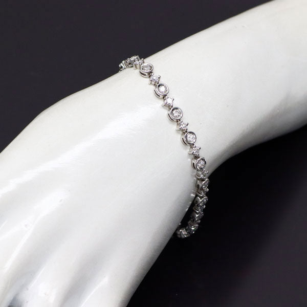 K18WG ダイヤモンド テニス ブレスレット 2.60ct