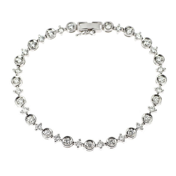 K18WG ダイヤモンド テニス ブレスレット 2.60ct