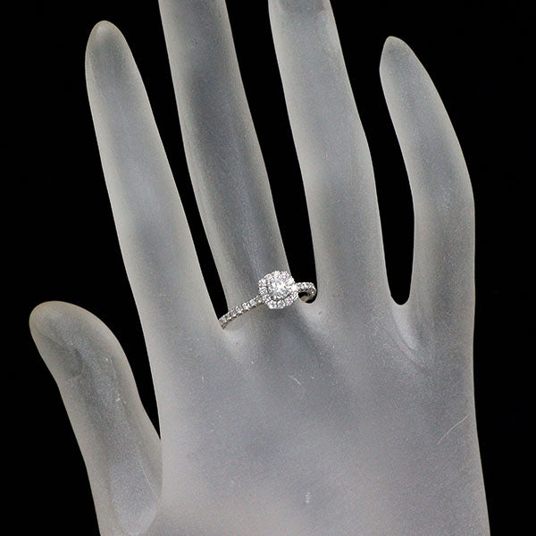 Pt900 ダイヤモンド リング 0.236ct D SI1 EX D0.114ct